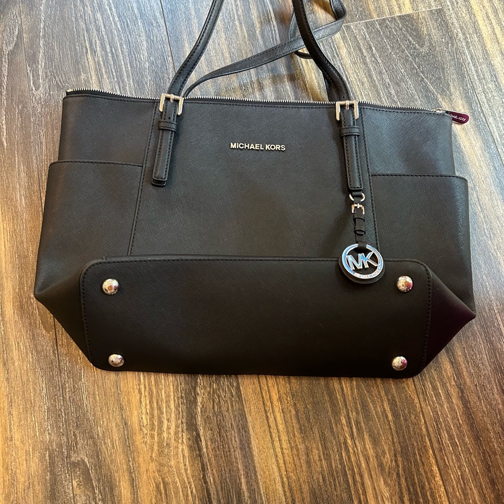 Michael Kors Black Leather Tote